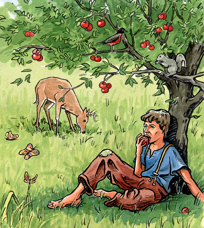 Young-Johnny-eating-apple